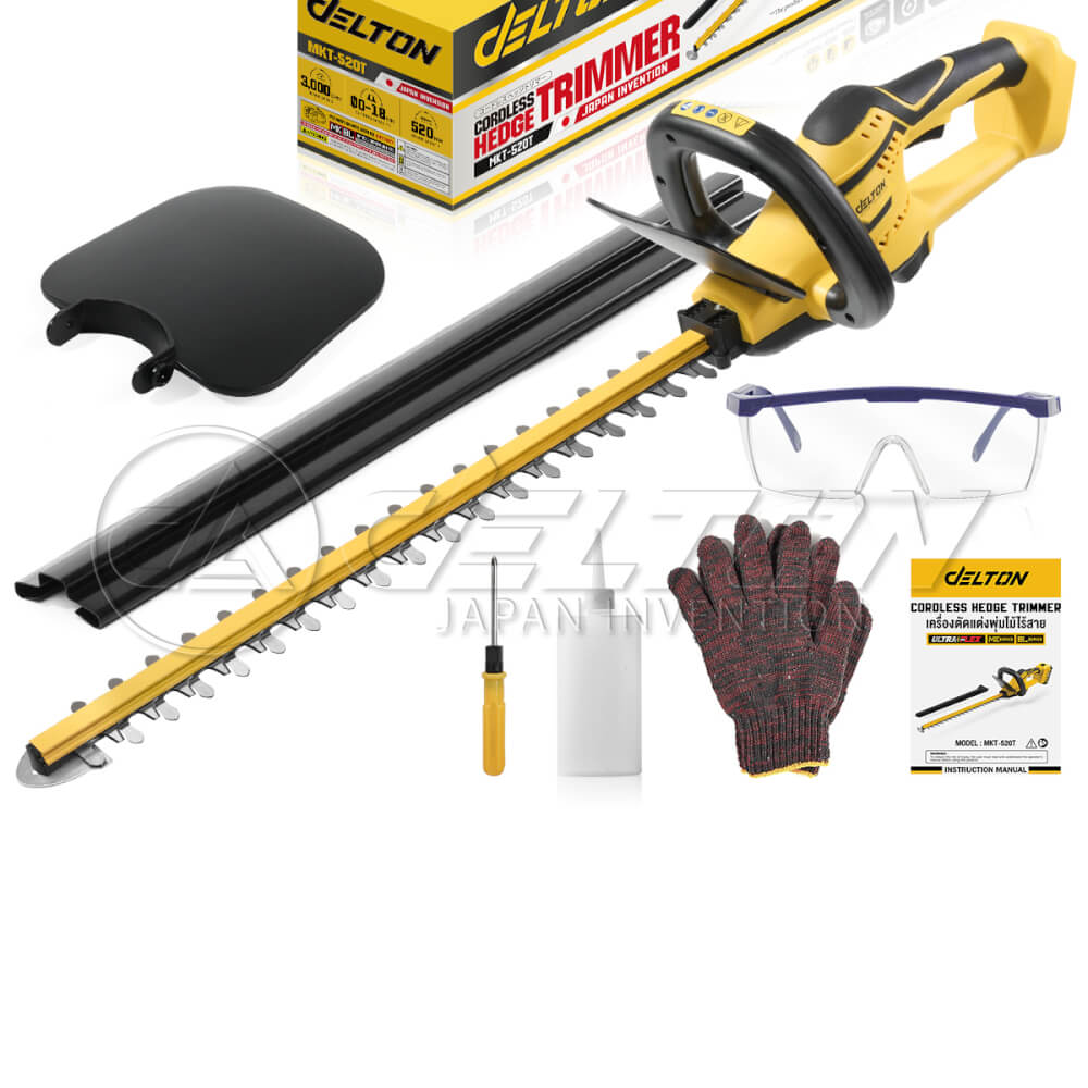 เครื่องตัดแต่งพุ่มไม้ไร้สาย (เฉพาะเครื่องเปล่า) DELTON รุ่น MKT-520T 20V